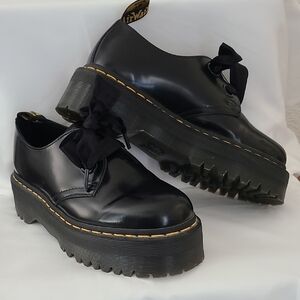 Dr. Marten Black Molly Platform Shoe